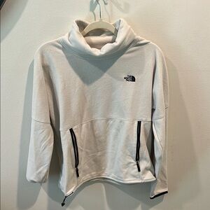 The North Face Cream Fleece with Black Zippers